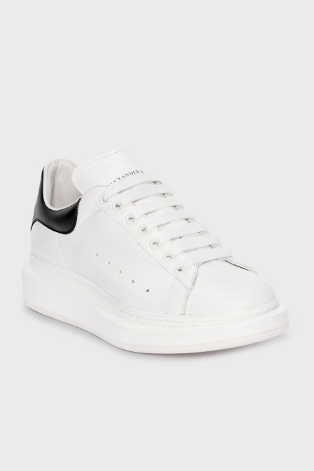 Mcqueen % 100 Deri Sneaker Erkek Ayakkabı 553680WHGP5 9061 BEYAZ-SİYAH - 2