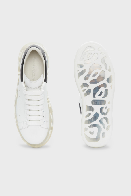 Mcqueen % 100 Deri Sneaker Erkek Ayakkabı 604232WHX98 9061 BEYAZ-SİYAH - 4