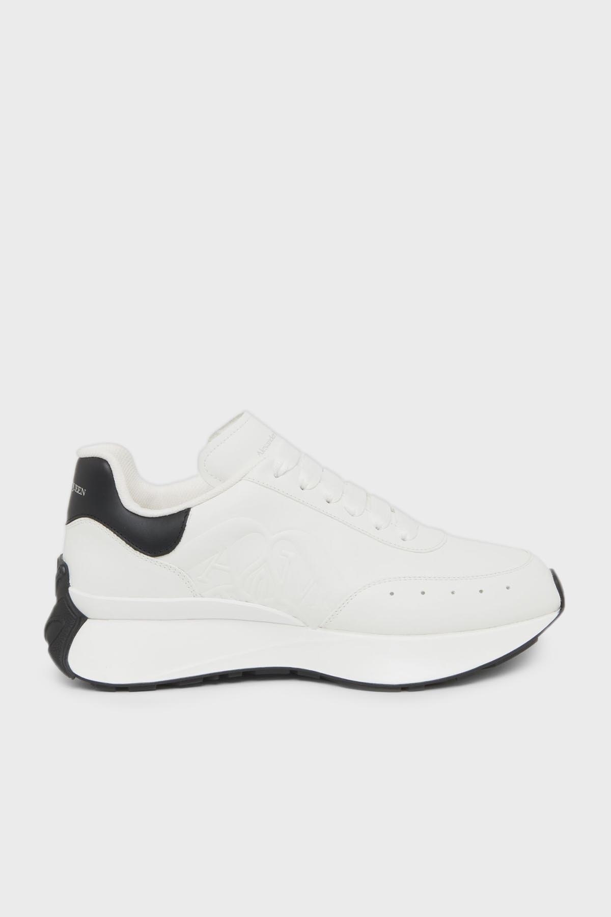 Mcqueen Hakiki Deri Sneaker Kadın Ayakkabı 782630WIDN5 9061 BEYAZ-SİYAH