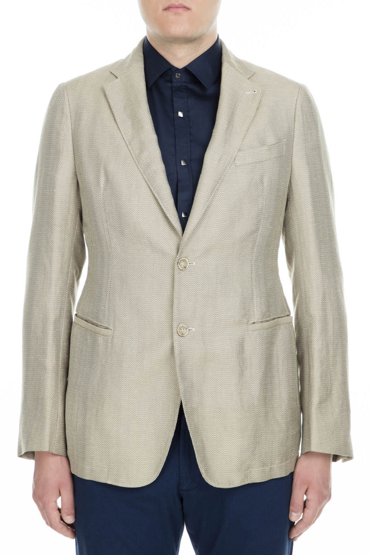 Armani Collezioni Regular Fit Düğmeli Tek Yırtmaçlı Erkek Ceket ZOX1751P0111 GRİ