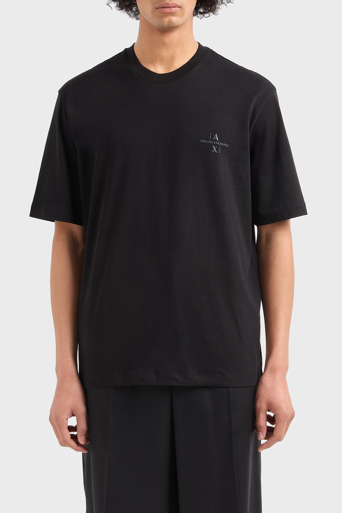 Armani Exchage % 100 Pamuk Regular Fit Logolu Erkek T Shirt XM000763 AF12308 UC001 SİYAH
