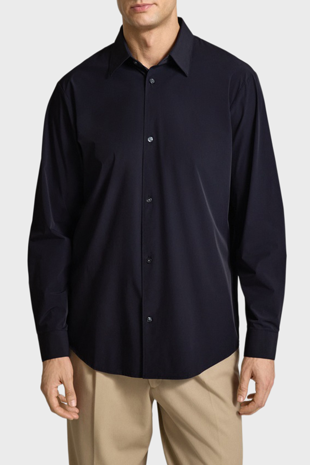 Armani Exchange % 100 Pamuk Regular Fit Klasik Yaka Erkek Gömlek XM001567 AF19193 UB101 LACİVERT