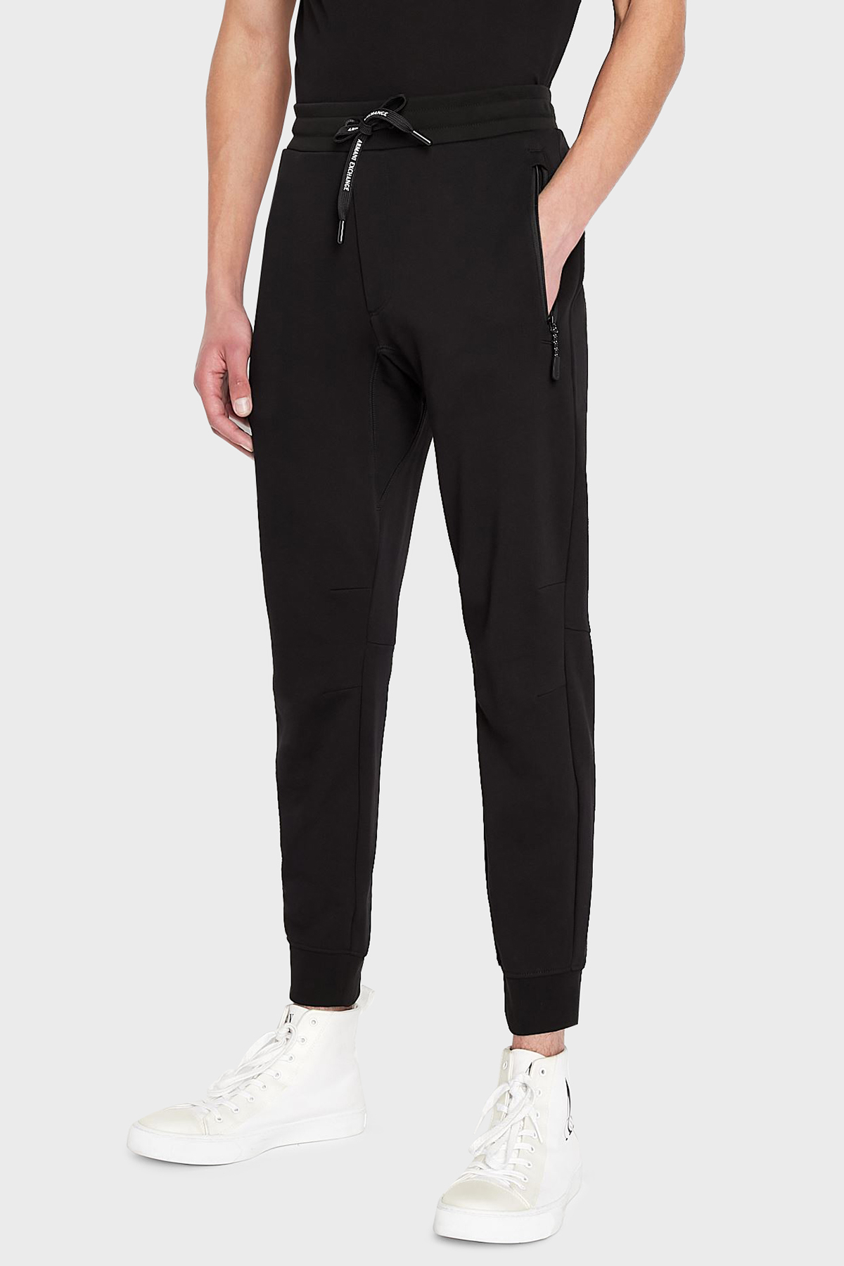 Armani Exchange % 100 Pamuklu Regular Fit Jogger Spor Erkek Pantolon 8NZP73 ZJKRZ 1200 SİYAH
