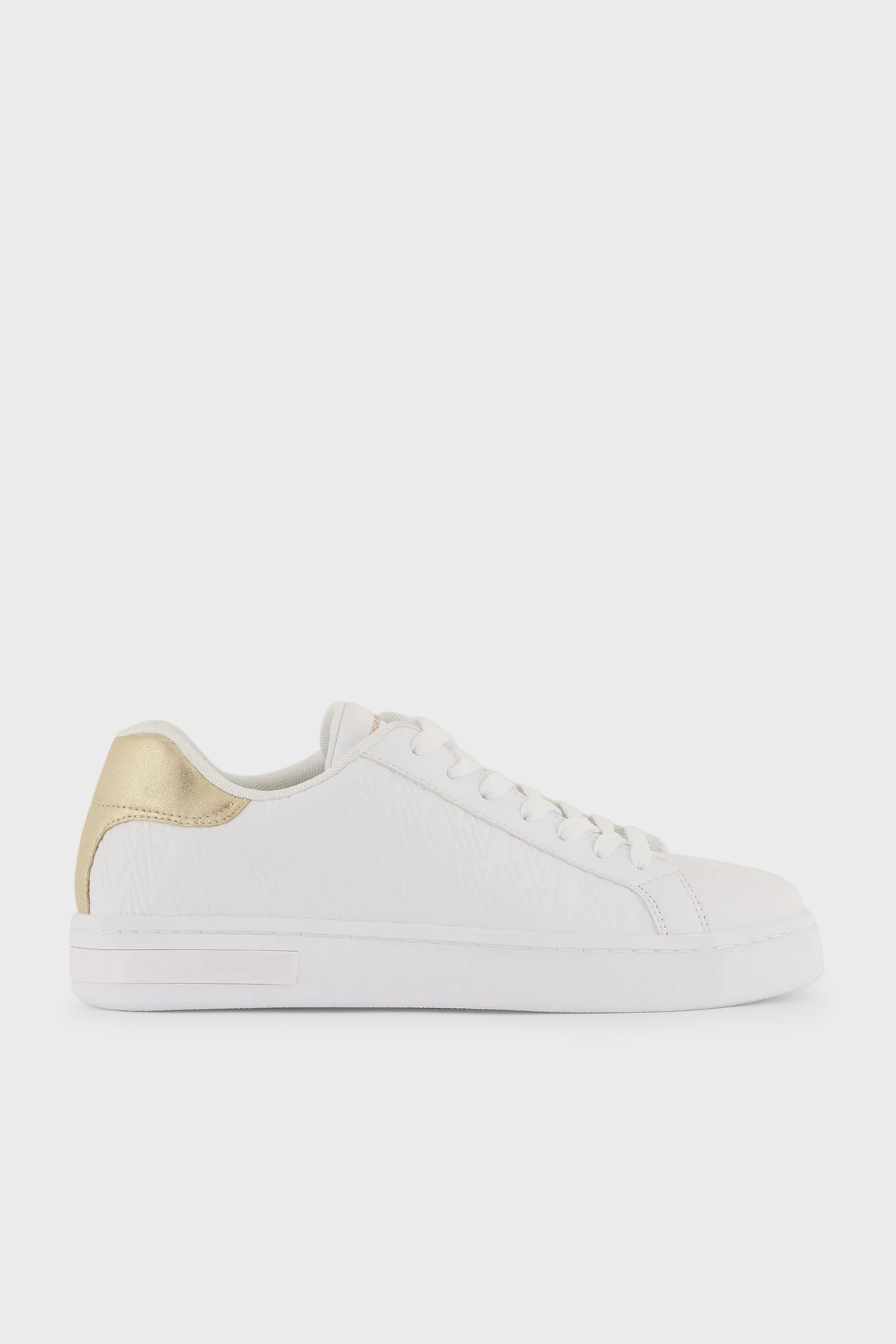 Armani Exchange Bağcıklı Sneaker Kadın Ayakkabı XDX165 XV891 T782 BEYAZ-GOLD