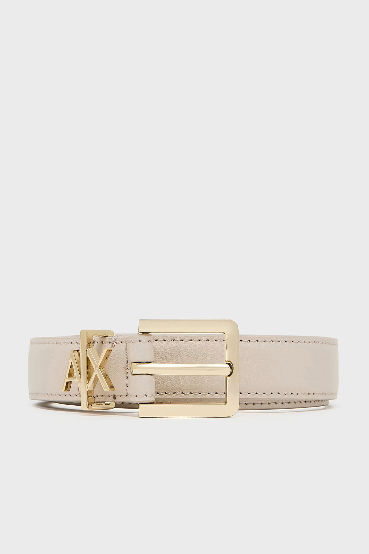 Armani Exchange Deri Logolu İnce Kadın Kemer 941182 4R759 U1092 EKRU