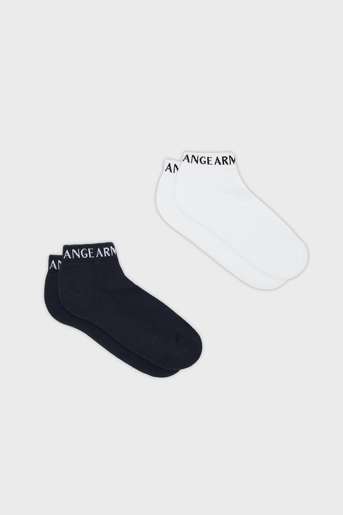 Armani Exchange Desenli Streç Pamuklu 2 Pack Erkek Çorap 956013 CC406 01538 LACİVERT-BEYAZ