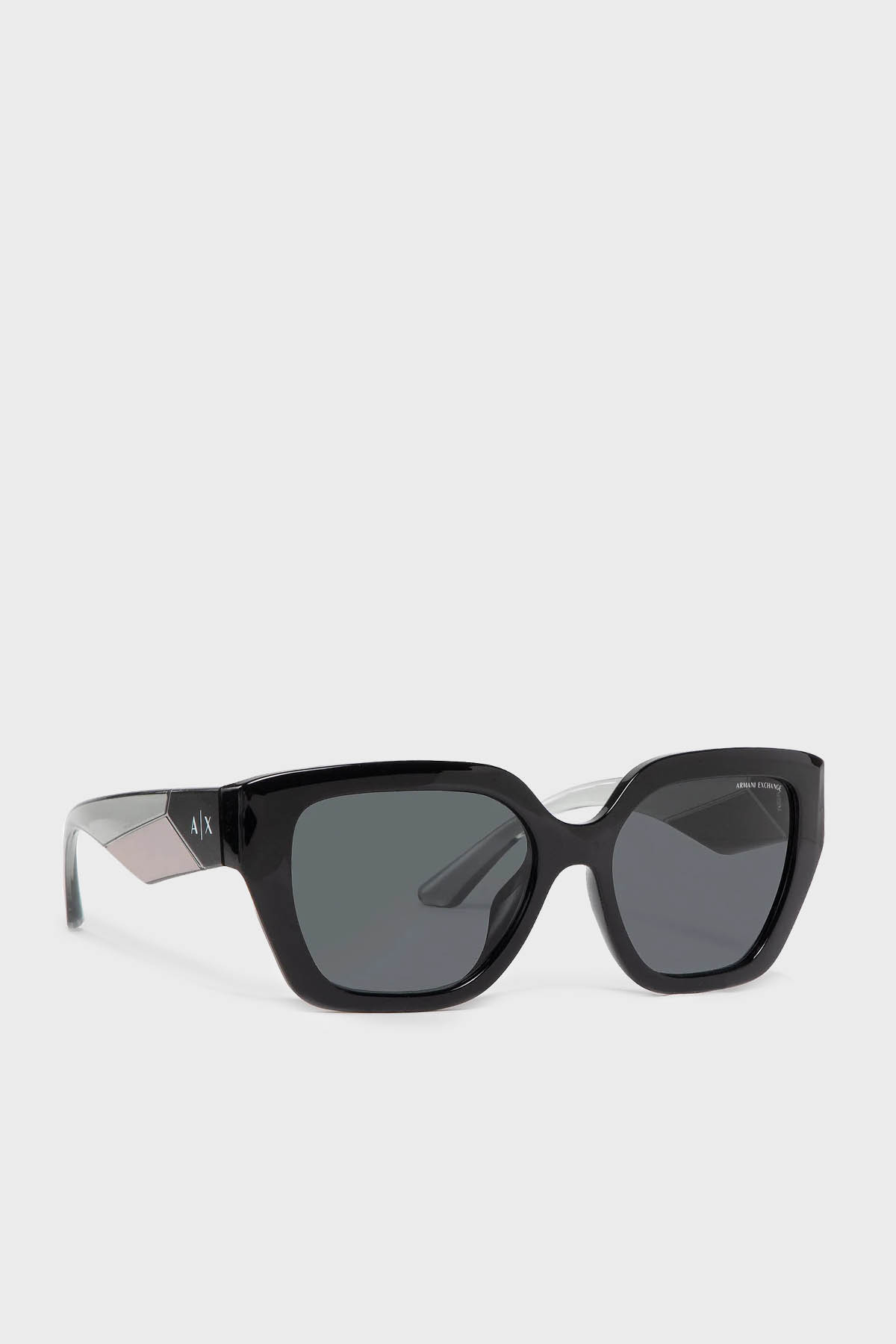 Armani Exchange Dikdörtgen Güneş Kadın Gözlük 0AX4125SU 815887 54 Parlak Siyah-Koyu Gri