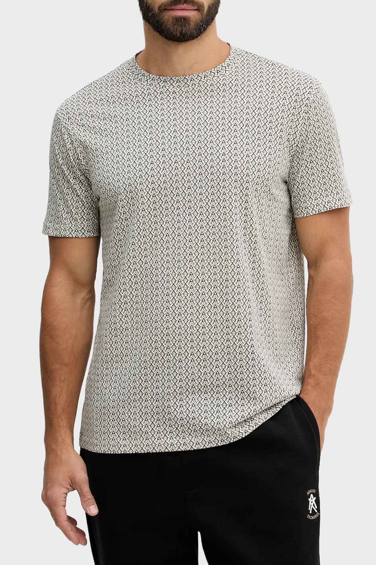 Armani Exchange Erkek T Shirt XM001798 AF10356 F0143 KREM