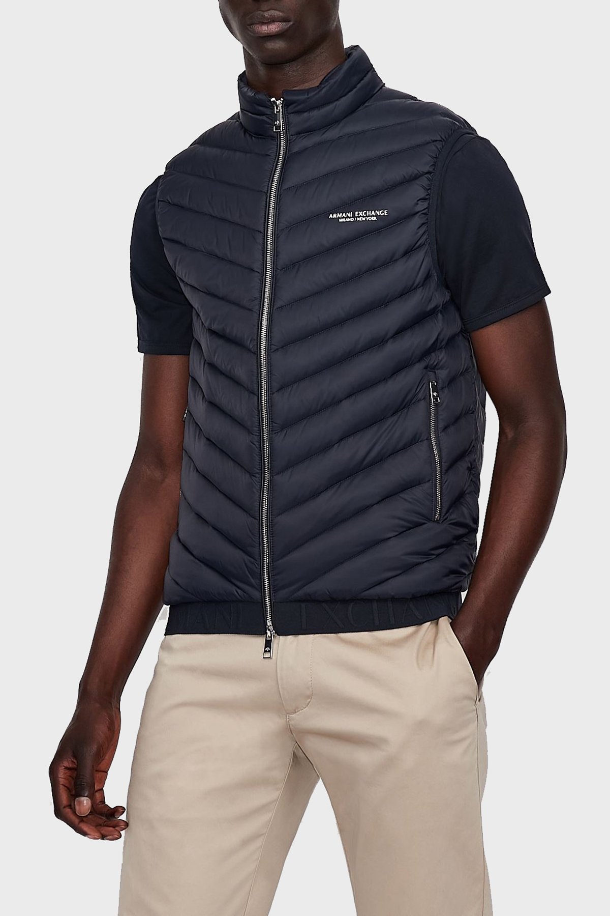 Armani Exchange Ördek Tüyü Dolgulu Regular Fit Erkek Yelek 8NZQ52 ZNW3Z 5578 LACİVERT