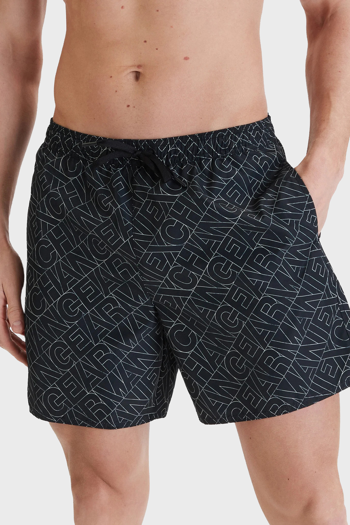 Armani Exchange Hızlı Kuruyan Tamamı Logolu Erkek Mayo Short XM000832 AF24685 FC308 SİYAH