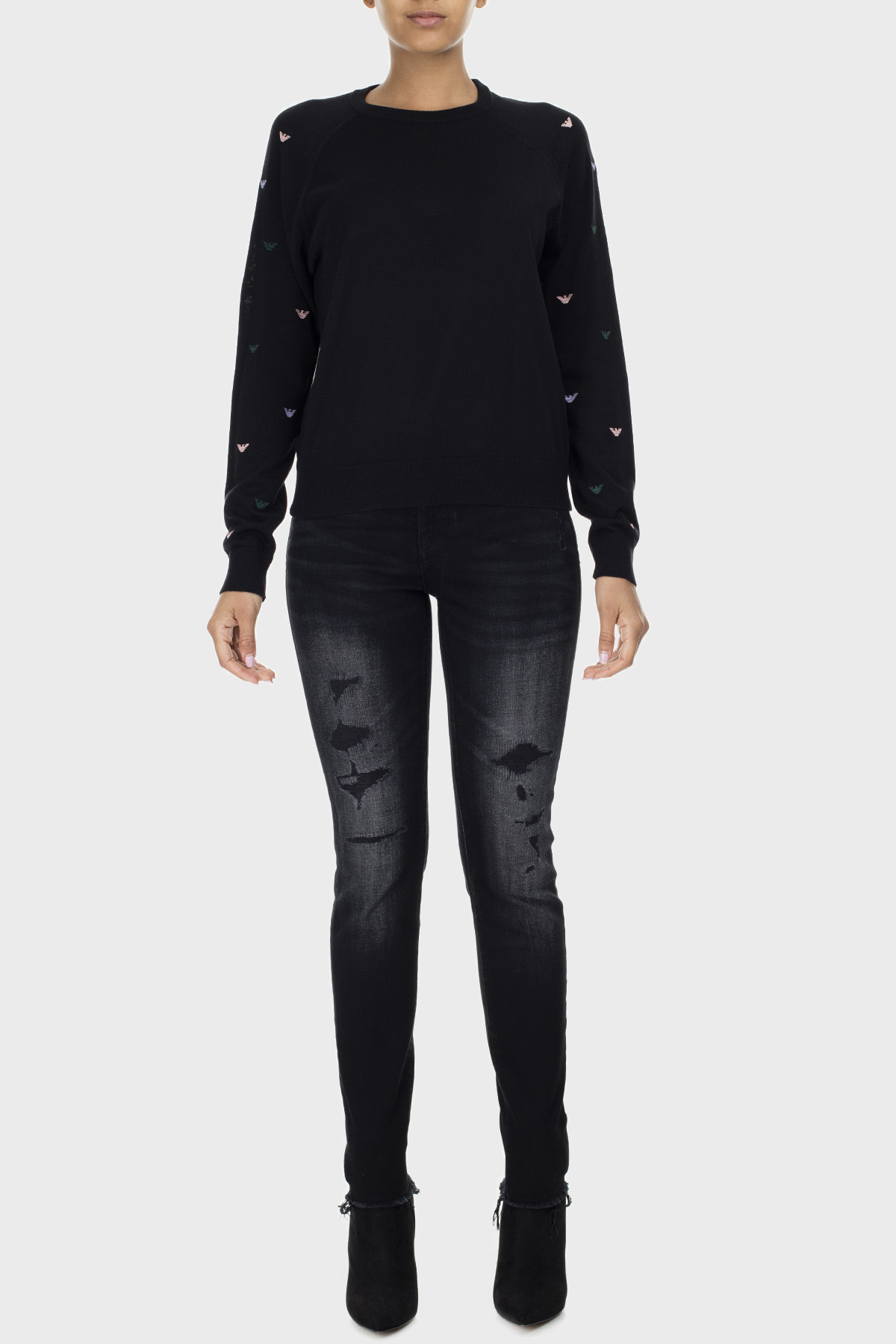 Armani Exchange J01 Jeans Kadın Kot Pantolon S 6GYJ01 Y2MJZ 0204 SİYAH