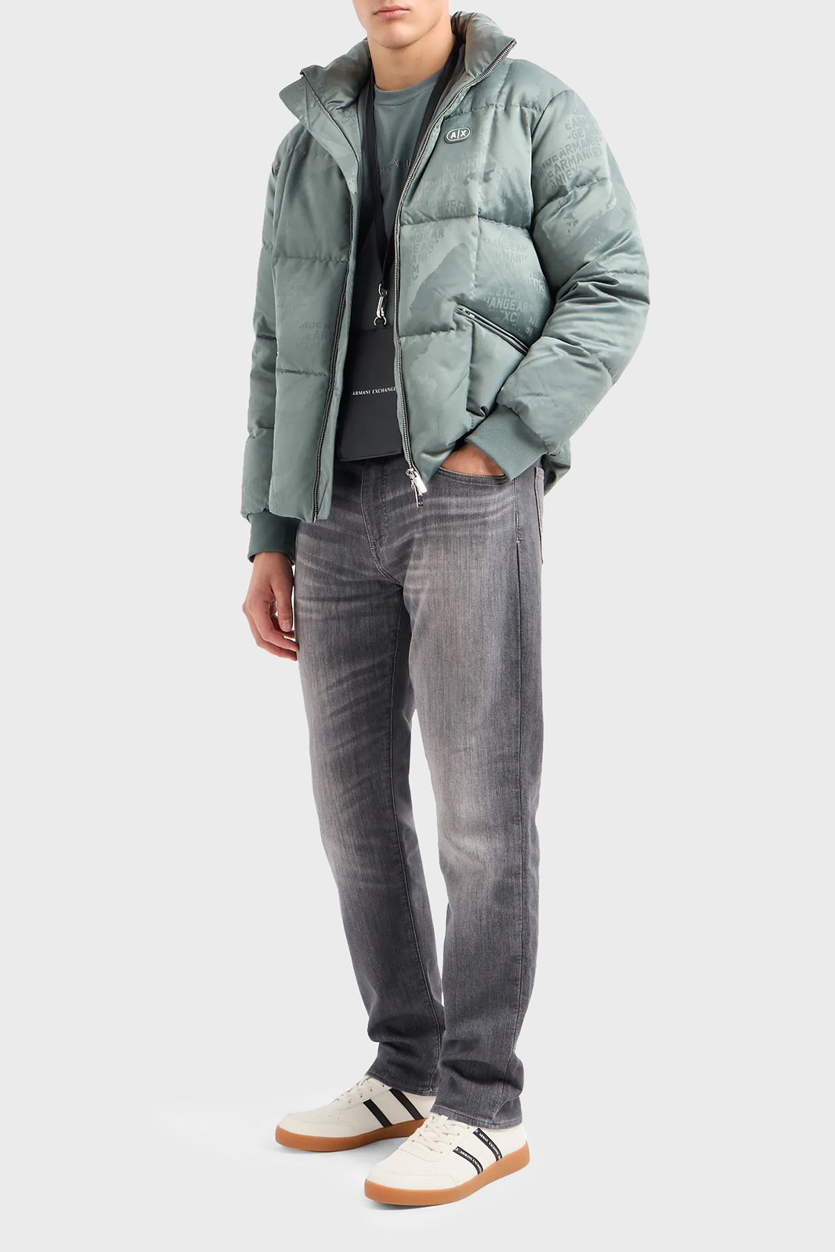 Armani Exchange J13 Yüksek Bel Slim Fit Jeans Erkek Kot Pantolon 3DZJ13 Z2TTZ 0903 GRİ