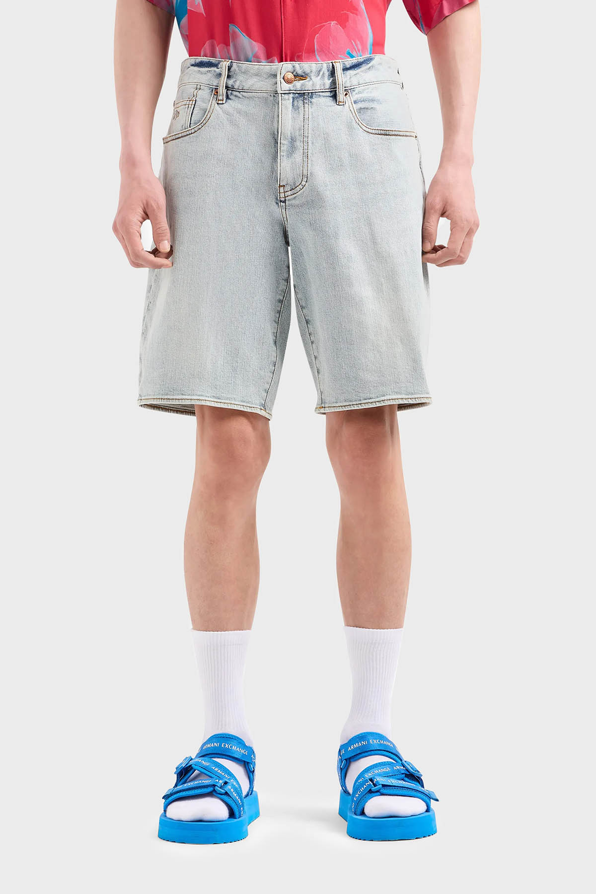 Armani Exchange J65 Relaxed Fit Denim Erkek Short 3DZJ65 Z1XLZ 25EU AÇIK MAVİ