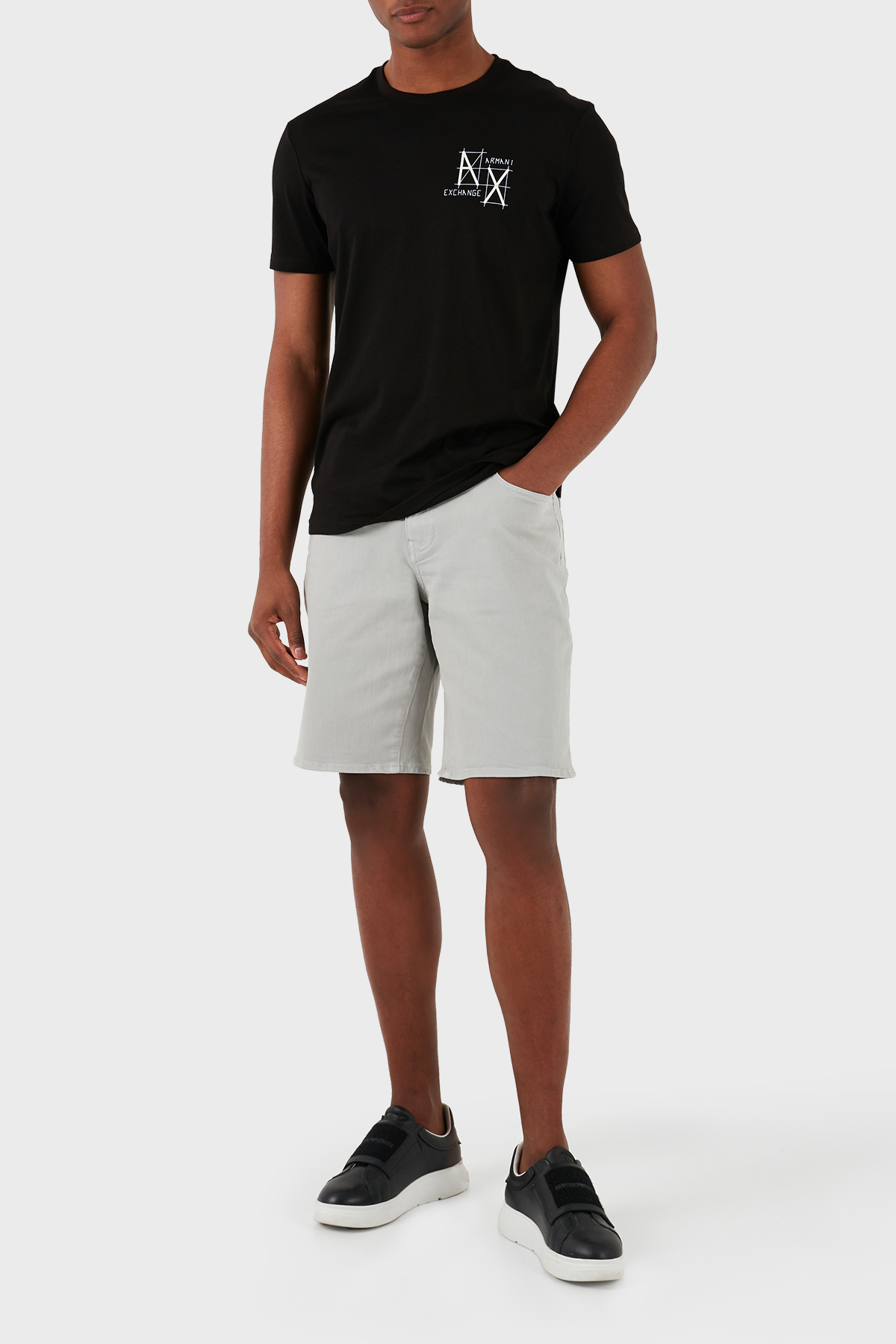 Armani Exchange J65 Slim Fit Yüksek Bel Erkek Short 3DZJ65 Z2AAZ 1946 GRİ