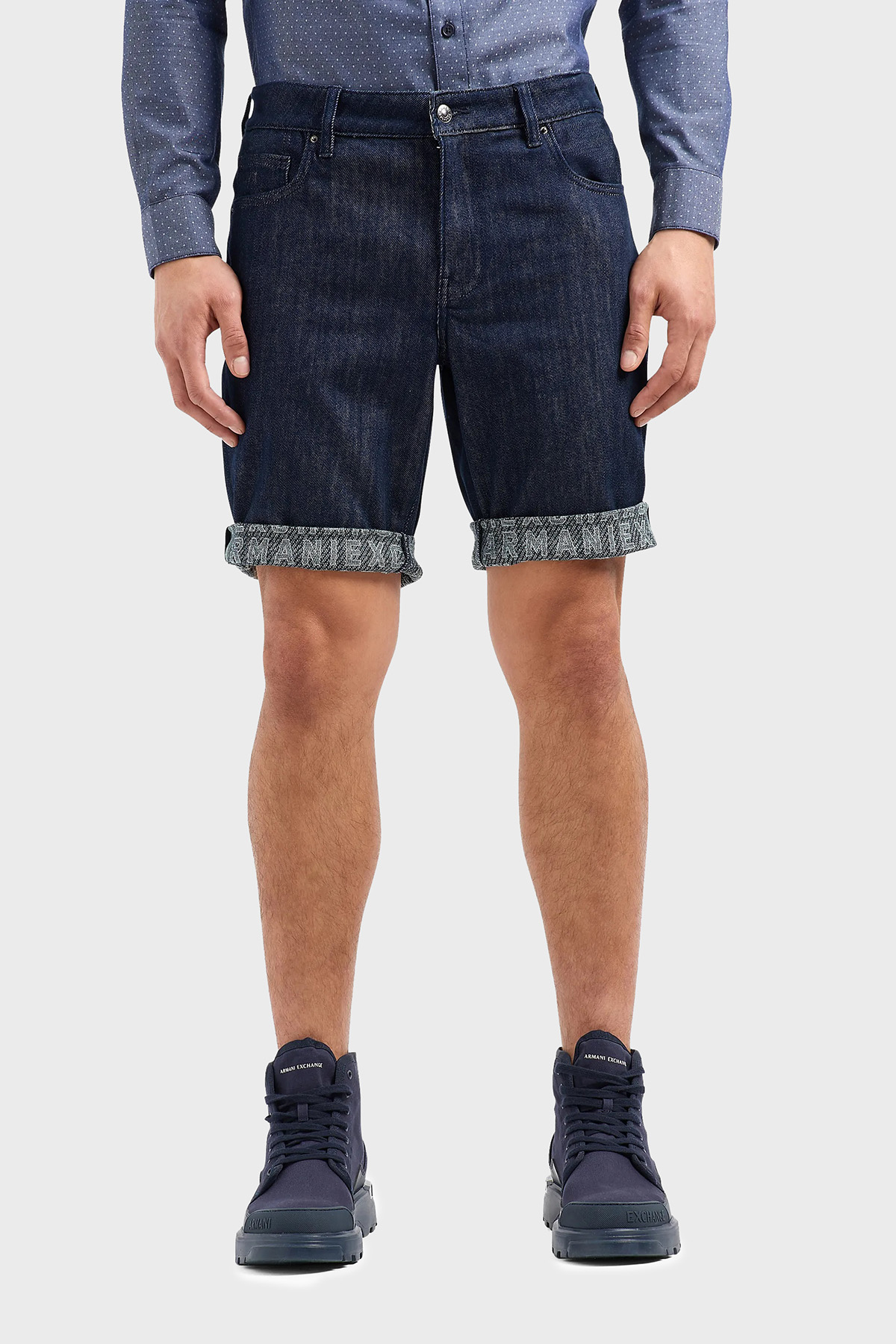 Armani Exchange J65 Streç Regular Fit Cepli Kot Erkek Short 3DZJ65 Z1XKZ 25FR LACİVERT