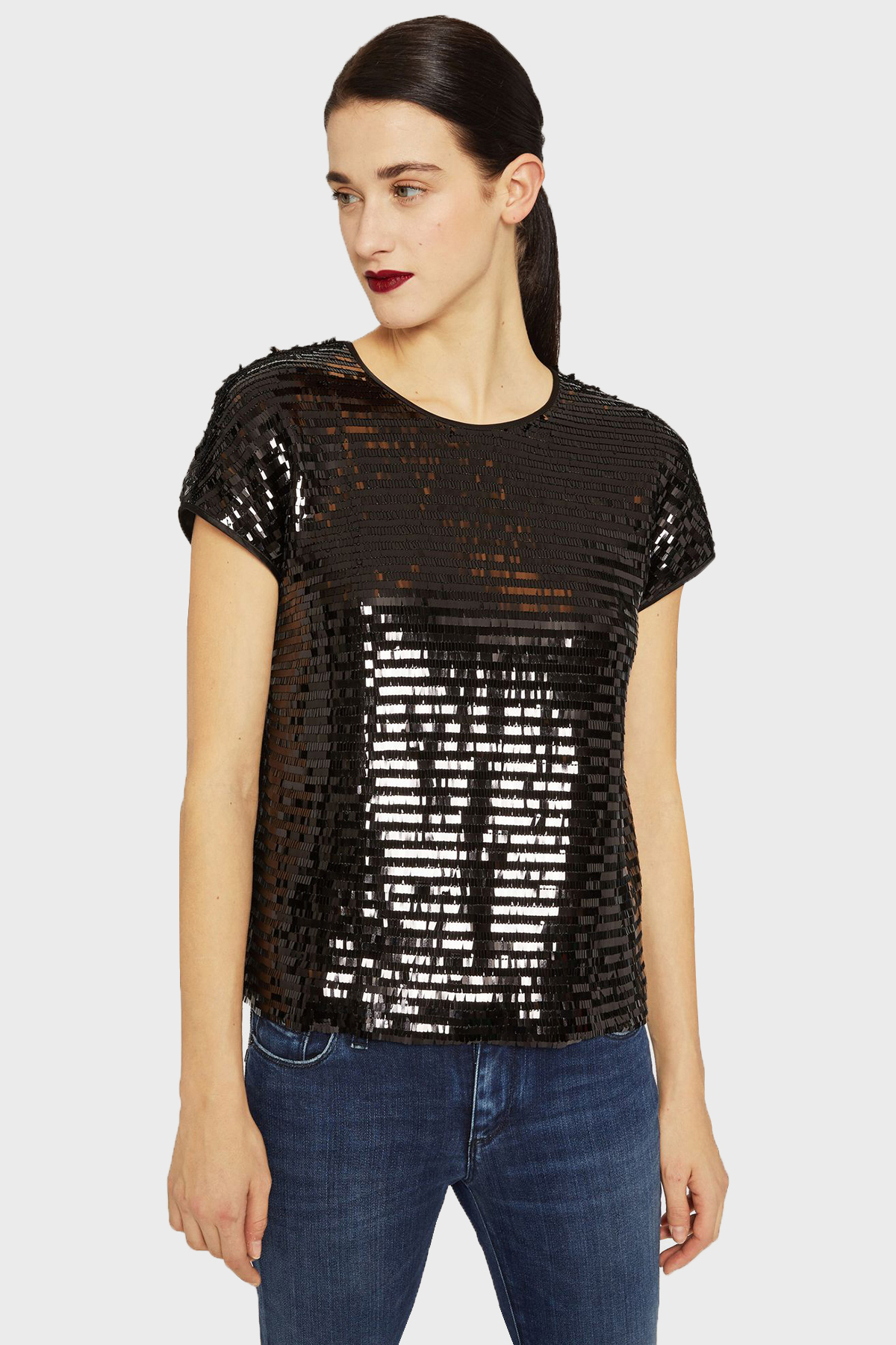 ARMANI EXCHANGE Kadın Bluz 6ZYH16 YNFNZ 1200 SİYAH