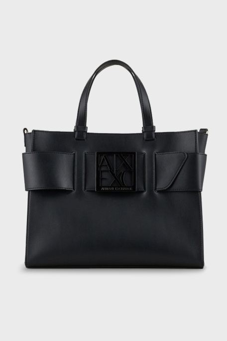 Armani Exchange Marka Logolu Çıkarılabilir Askılı Omuz Kadın Çanta 942689 0A874 00020 Siyah