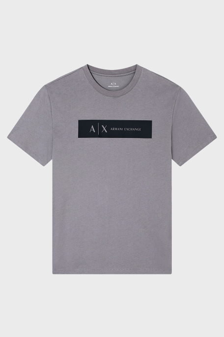 Armani Exchange Logo Baskılı Pamuklu Regular Fit Bisiklet Yaka
