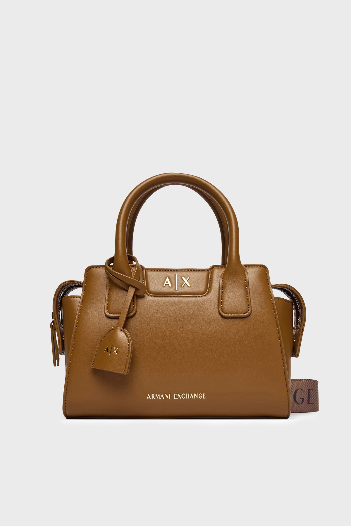 Armani Exchange Logolu Ayarlanabilir ve Çıkarılabir Askılı Kadın Çanta XW002159 AF19892 U6123 TABA
