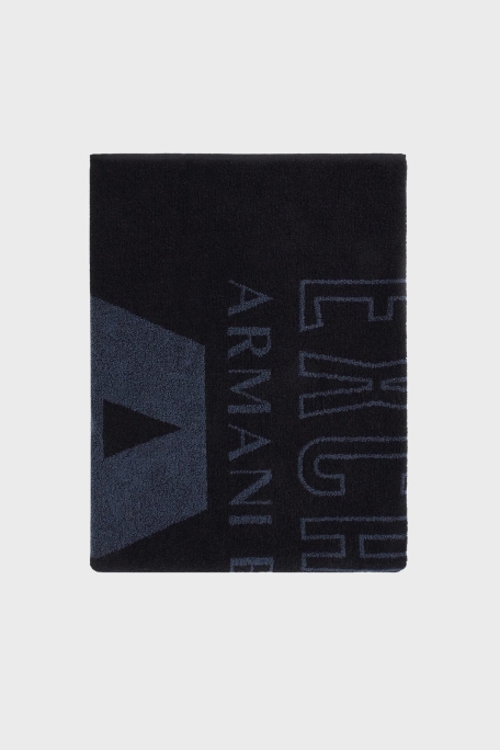 Armani Exchange Logolu Pamuklu 105*150 cm Erkek Plaj Havlusu