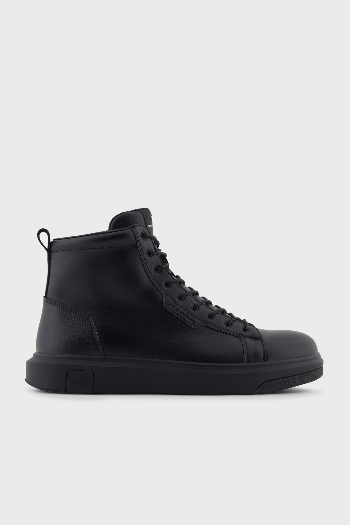 Armani Exchange Logolu Hakiki Deri Erkek Bot XM001963 AF19402 UC001 SİYAH