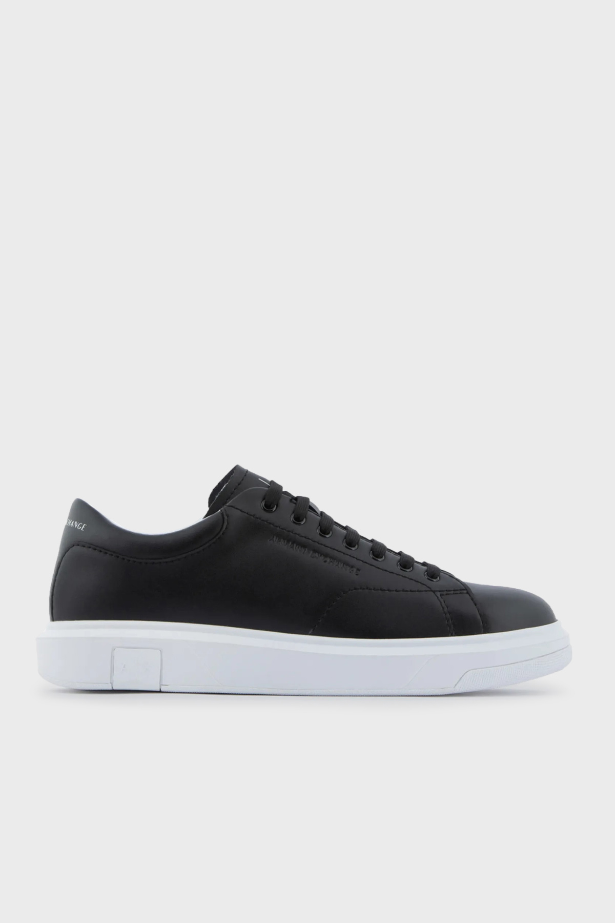 Armani Exchange Logolu Hakiki Deri Sneaker Erkek Ayakkabı XUX123 XV534 00002 SİYAH