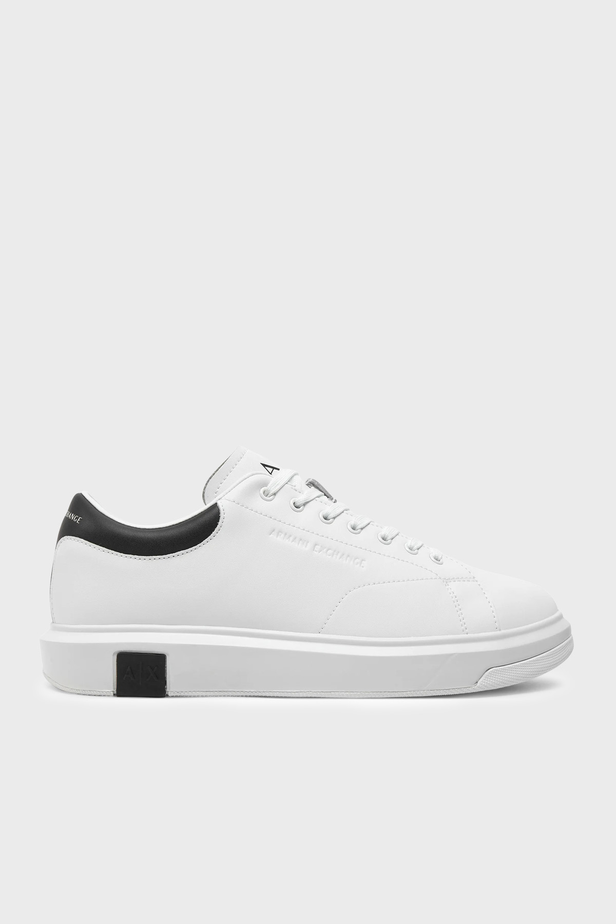 Armani Exchange Logolu Hakiki Deri Sneaker Erkek Ayakkabı XUX123 XV534 ECRU EKRU