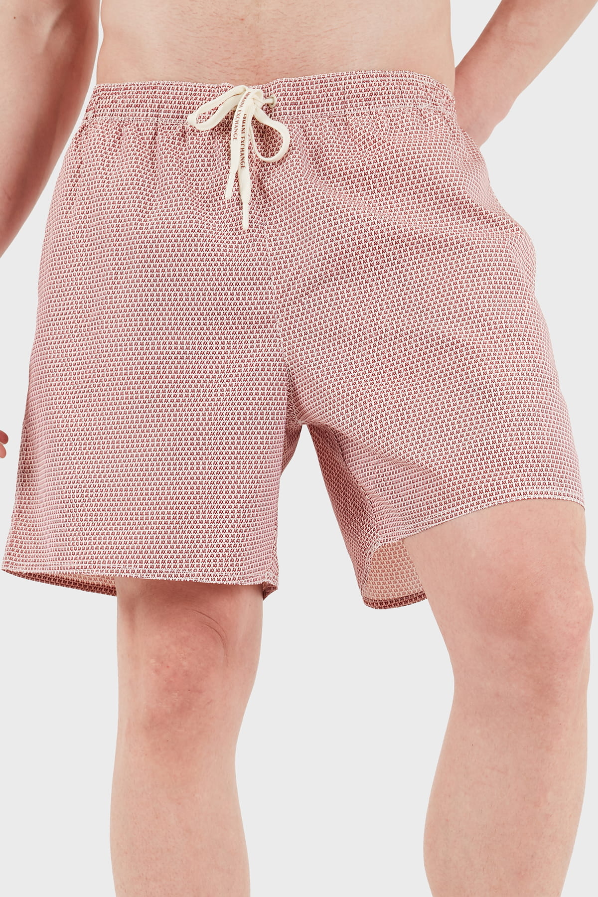 Armani Exchange Logolu Hızlı Kuruyan Erkek Mayo Short XM000832 AF22577 F1169 KIRMIZI-BEYAZ