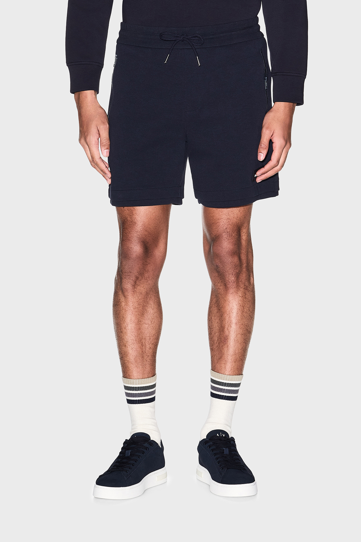 Armani Exchange Logolu Pamuklu Regular Fit Bermuda Short Erkek Şort XM002354 AF21869 UB101 Lacivert