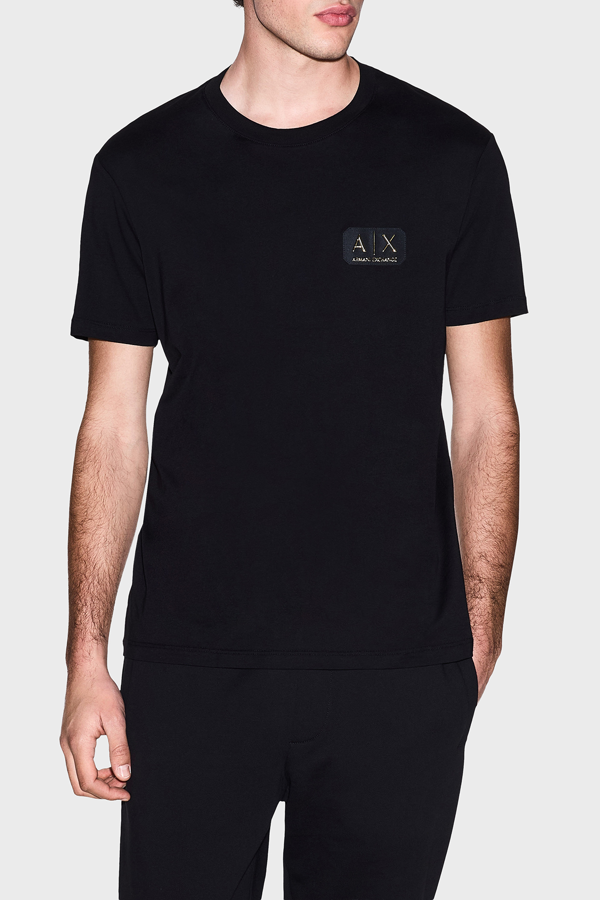 Armani Exchange Logolu Pamuklu Regular Fit Bisiklet Yaka Erkek T Shirt XM002178 AF12308 UC001 SİYAH