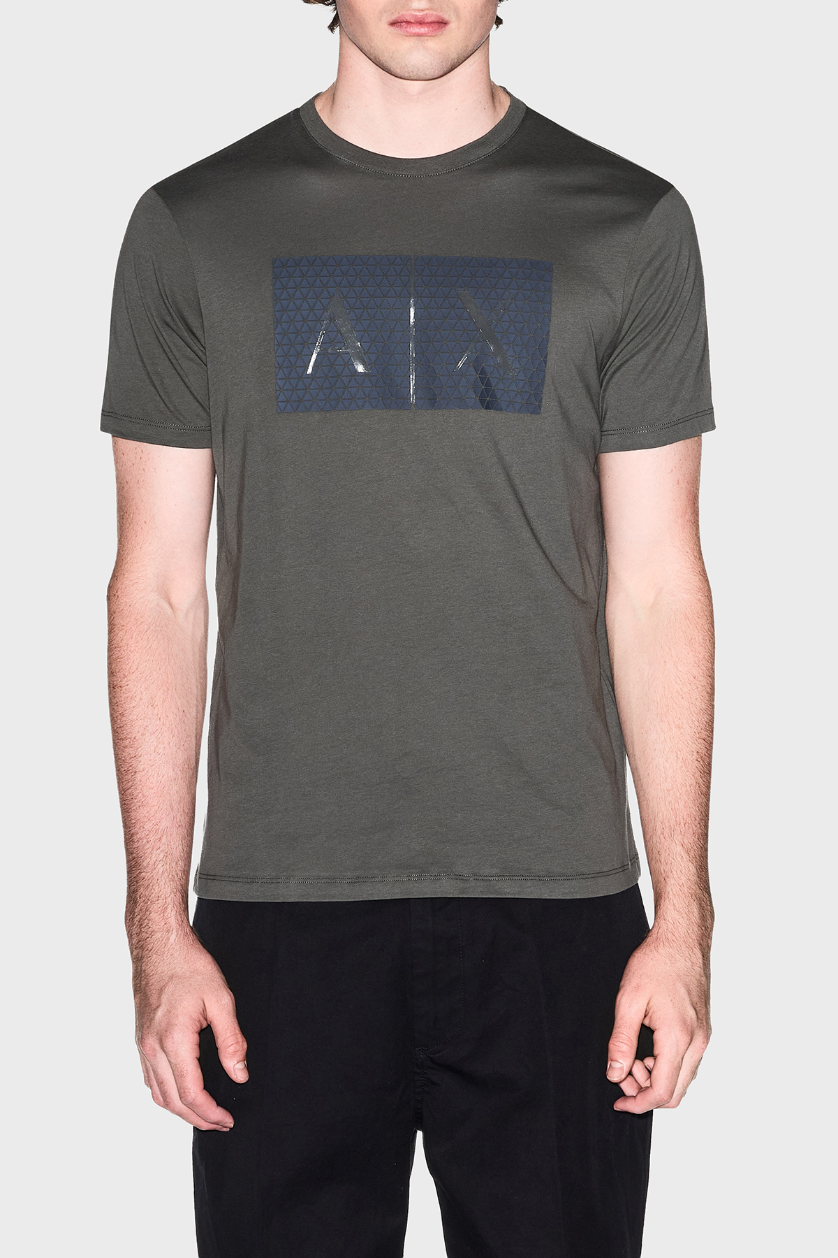 Armani Exchange Logolu Pamuklu Slim Fit Bisiklet Yaka Erkek T Shirt 8NZTCK Z8H4Z M8317 HAKİ