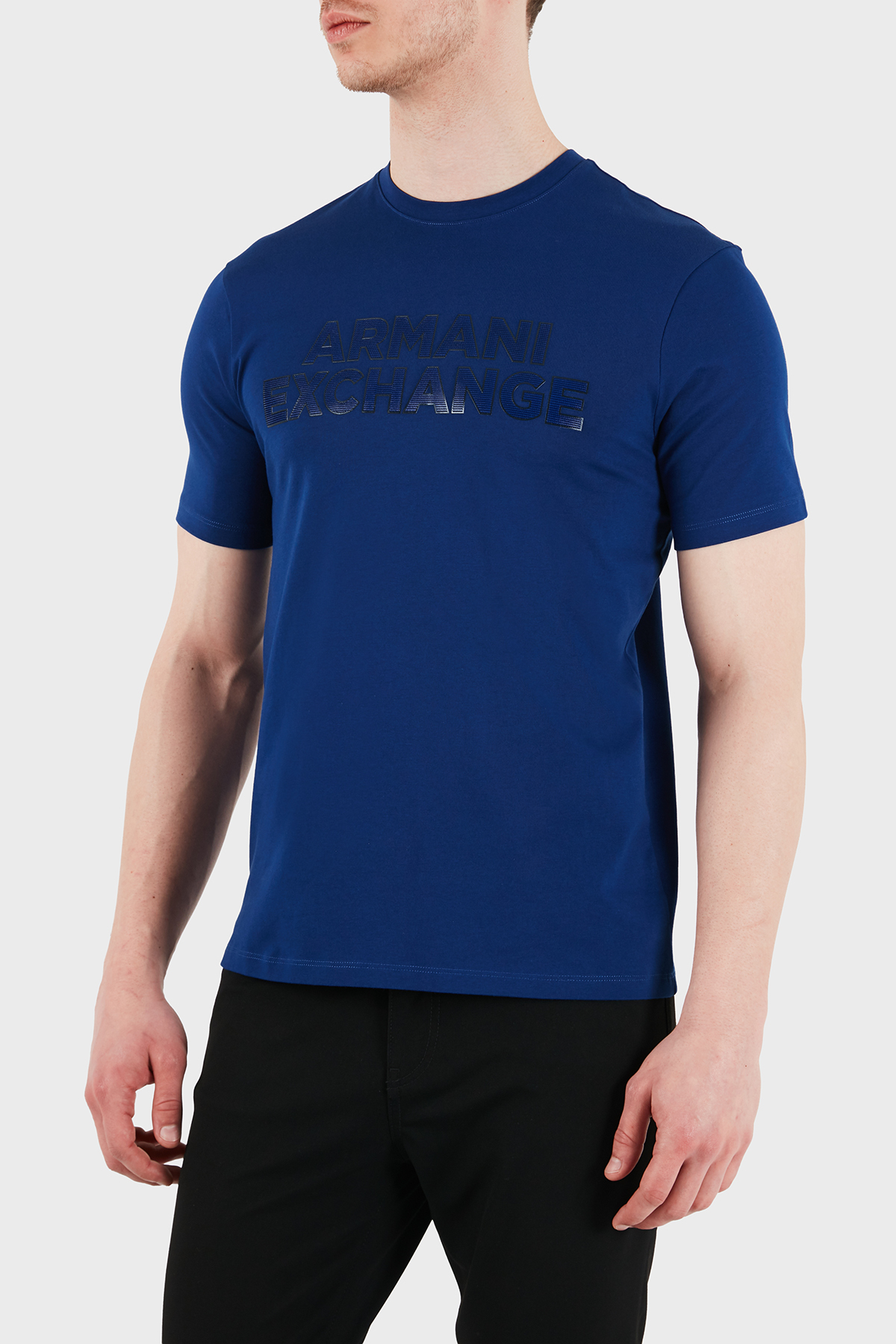 Armani Exchange Logolu Pamuklu Slim Fit Bisiklet Yaka Erkek T Shirt XM002413 AF10361 UB131 Saks