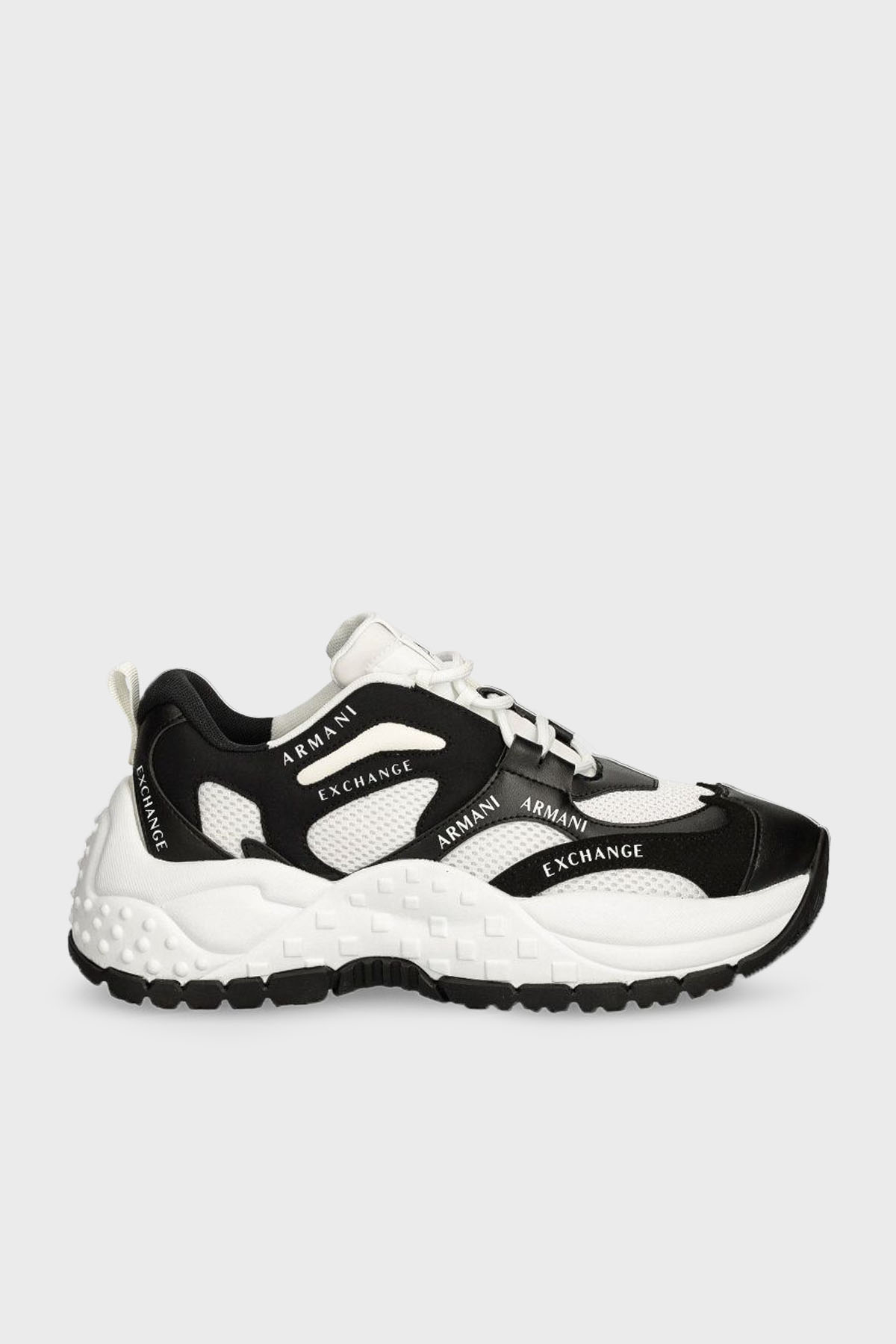 Armani Exchange Logolu Sneaker Kadın Ayakkabı XDX120 XV708 K488 BEYAZ-SİYAH