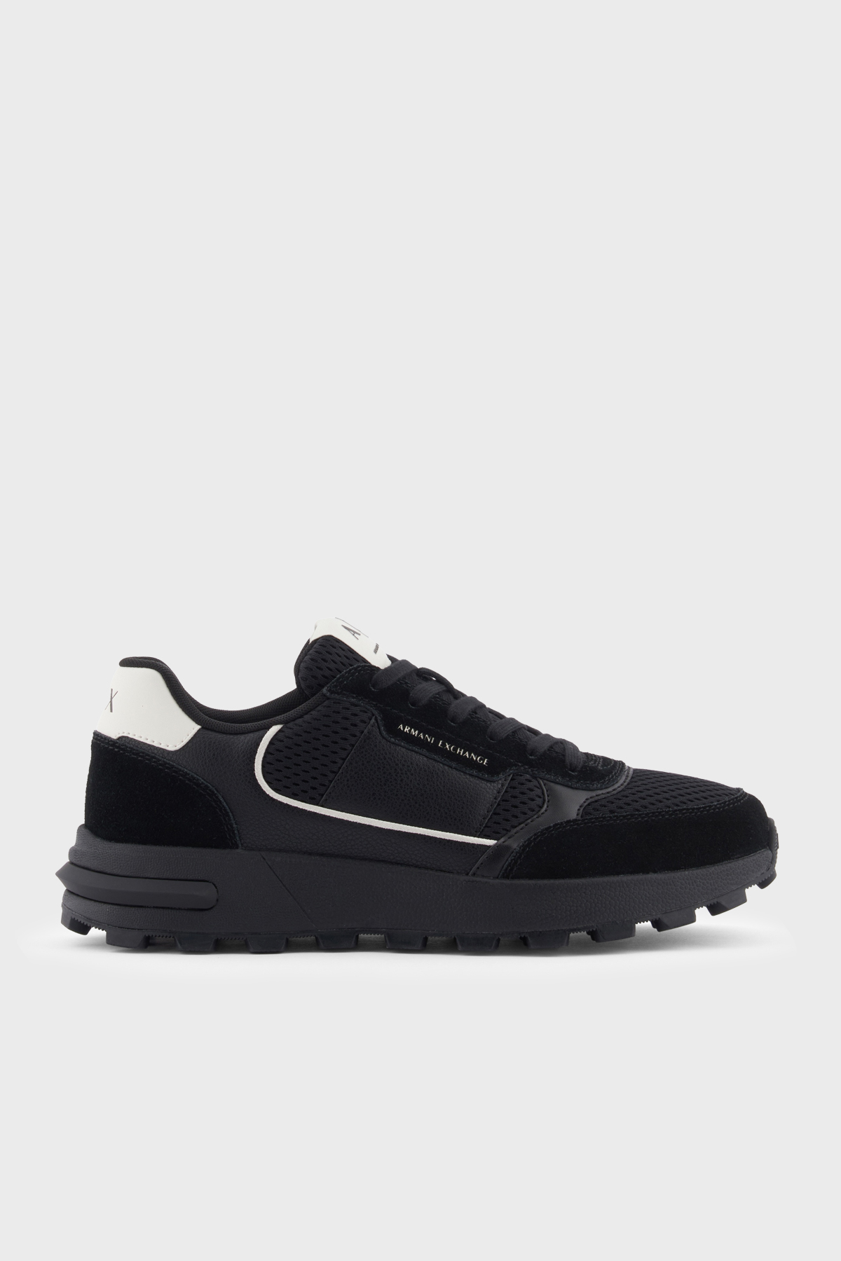 Armani Exchange Logolu Sneaker Erkek Ayakkabı XM002197 AF17447 MC024 SİYAH-BEYAZ