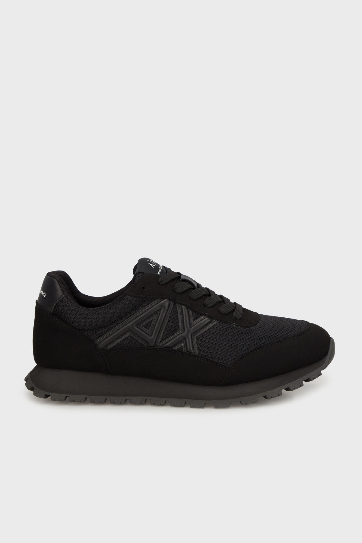 Armani Exchange Logolu Süet Detaylı Sneaker Erkek Ayakkabı XM001960 AF19388 MC005 SİYAH