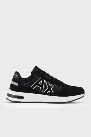 Armani Exchange Marka Logolu Spor Erkek Ayakkabı XUX090 XV276 00002 SİYAH - Armani Exchange
