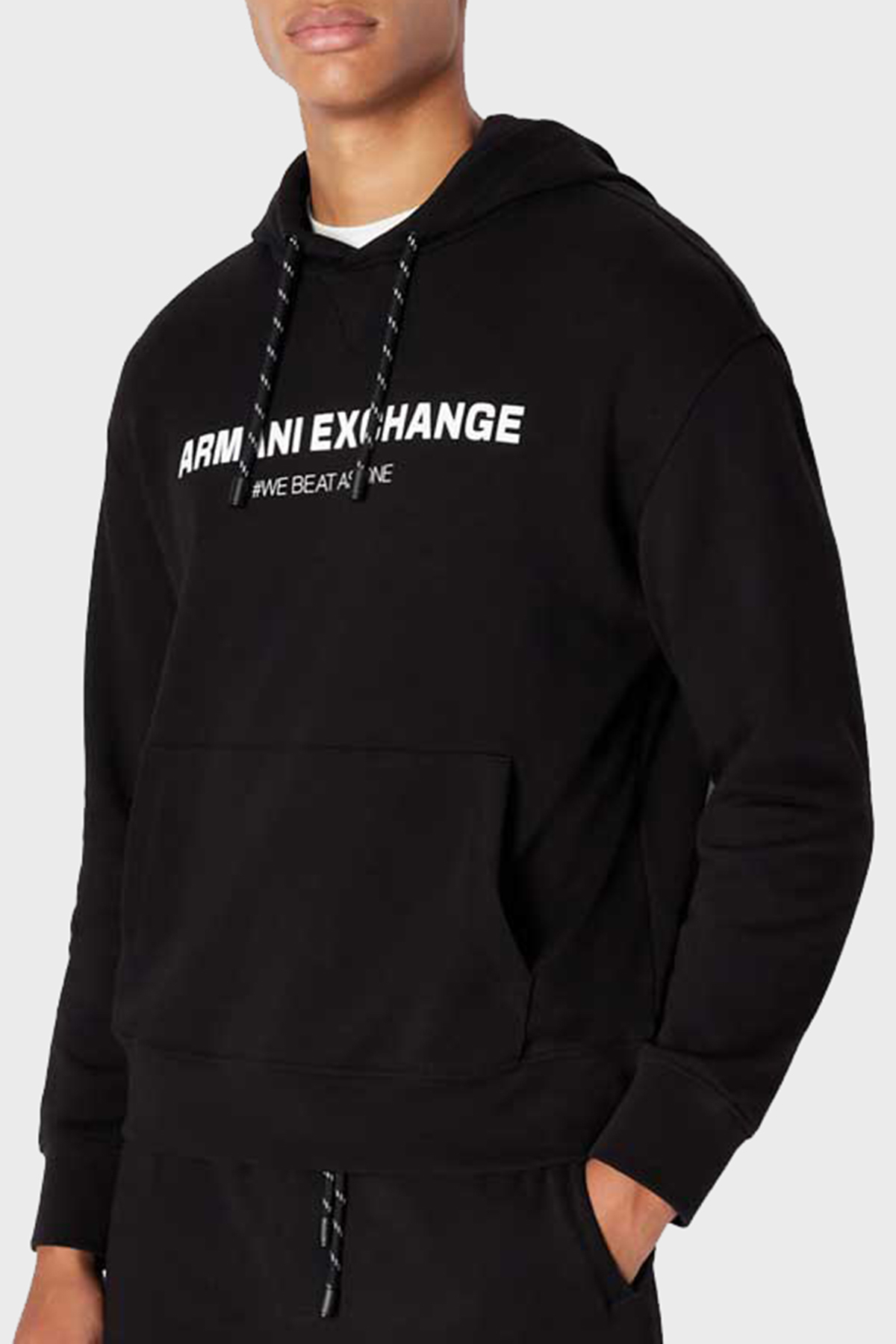 Armani Exchange Organik Pamuklu Kapüşonlu Regular Fit Erkek Sweat 6RZMHF ZJDGZ 1200 SİYAH