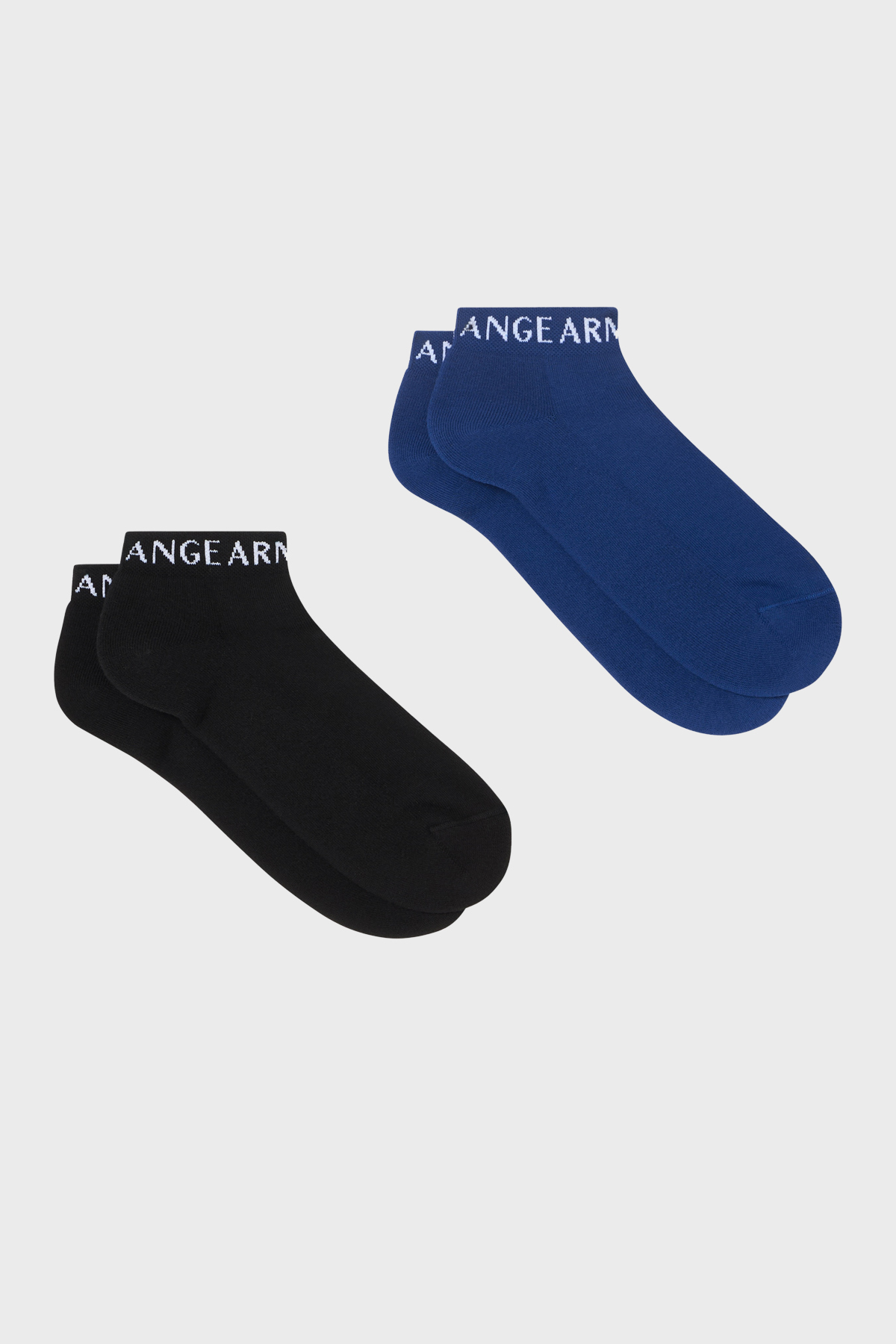 Armani Exchange Pamuklu Logolu 2 Pack Erkek Çorap 956013 CC406 MB578 Mavi-Siyah