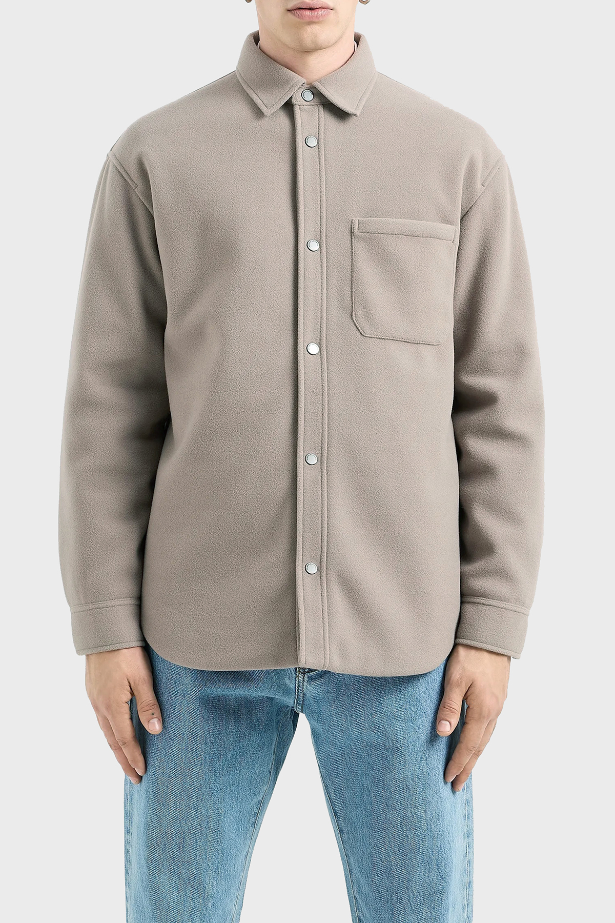 Armani Exchange Pamuklu Logolu Loose Fit Erkek Gömlek 6DZB33 ZN5PZ 17AC VİZON