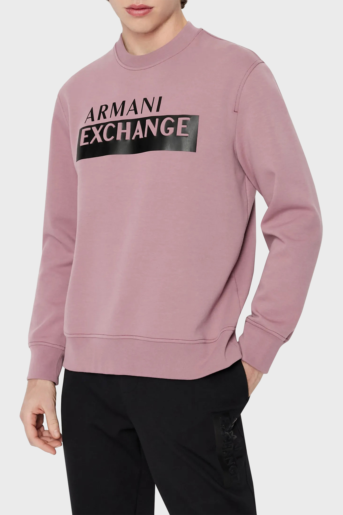 Armani Exchange Pamuklu Logolu Regular Fit Bisiklet Yaka Erkek Sweat 6LZMBE ZJCAZ 1316 GÜL