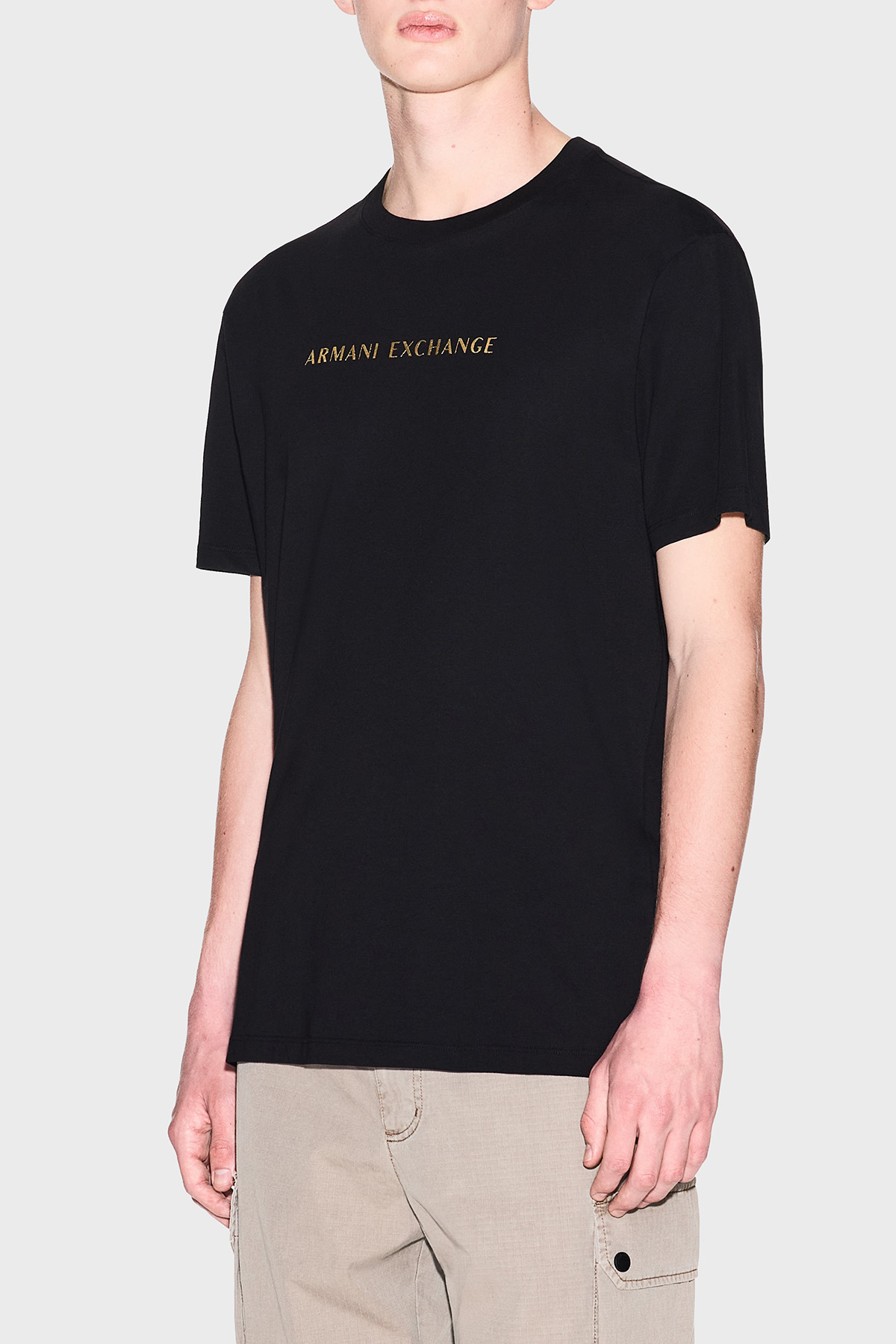 Armani Exchange Pamuklu Logolu Regular Fit Bisiklet Yaka Erkek T Shirt XM002827 AF12308 UC001 SİYAH