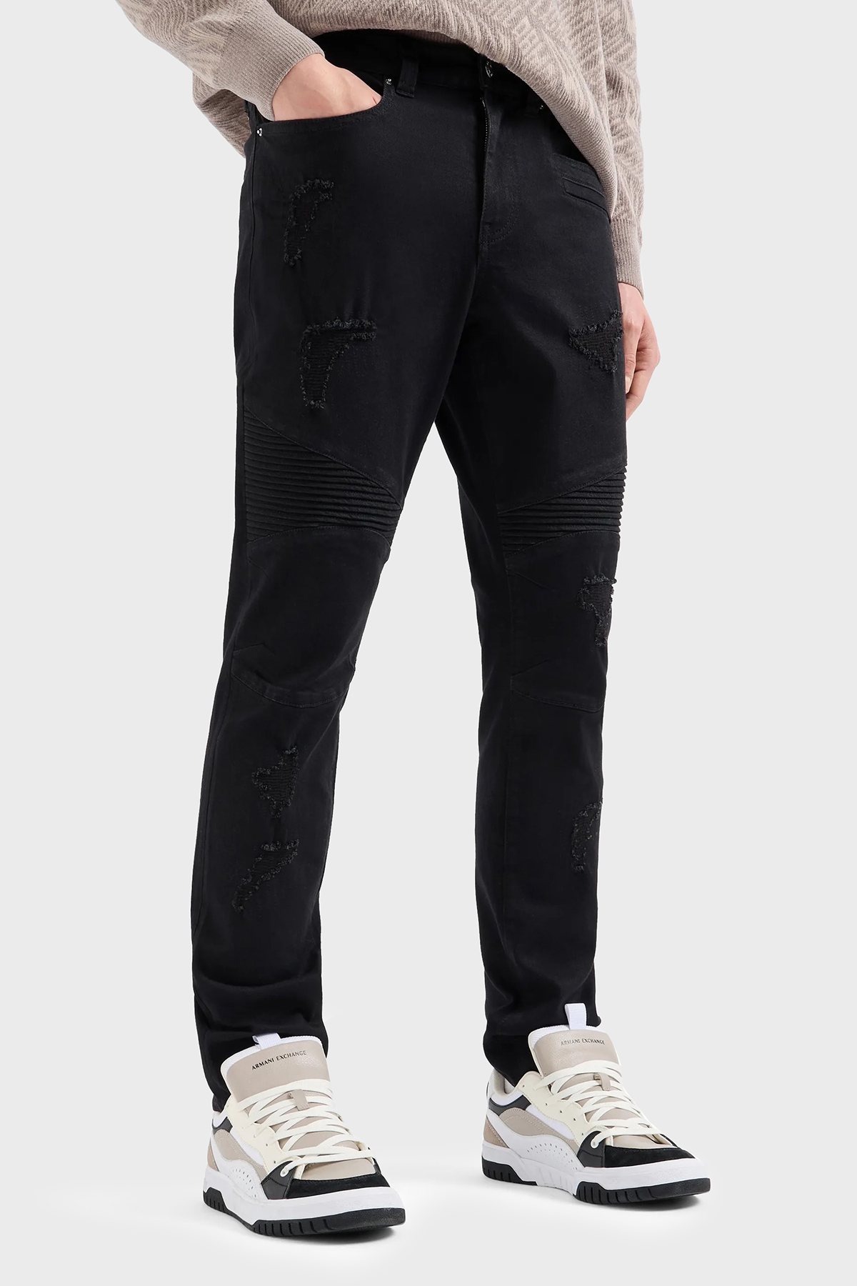 Armani Exchange Pamuklu Logolu Slim Fit Normal Bel Jeans Erkek Kot Pantolon 6DZJ27 Z1AAZ 1200 SİYAH