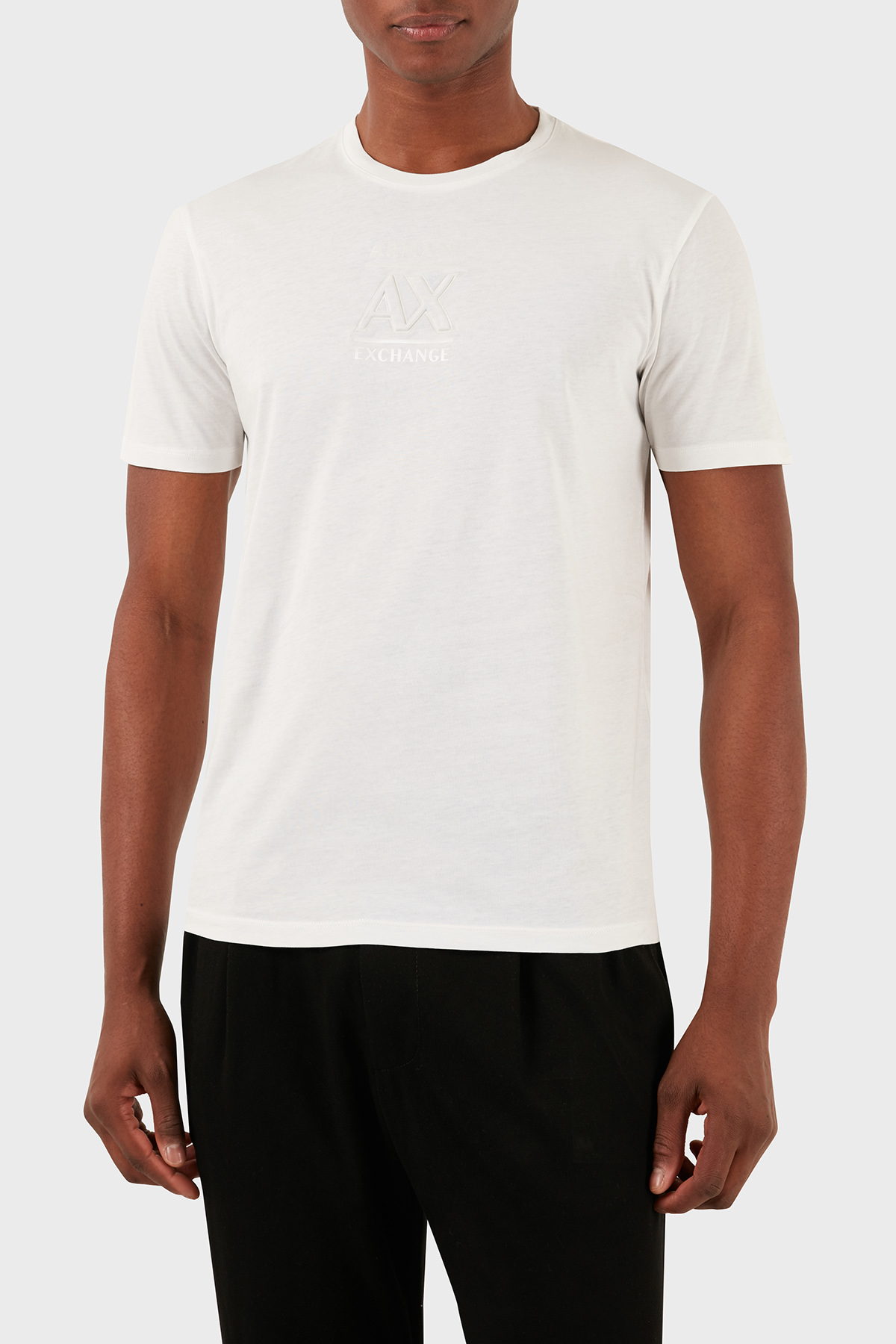 Armani Exchange Pamuklu Regular Fit Bisiklet Yaka Erkek T Shirt 3DZTBF ZJ3VZ 1116 BEYAZ