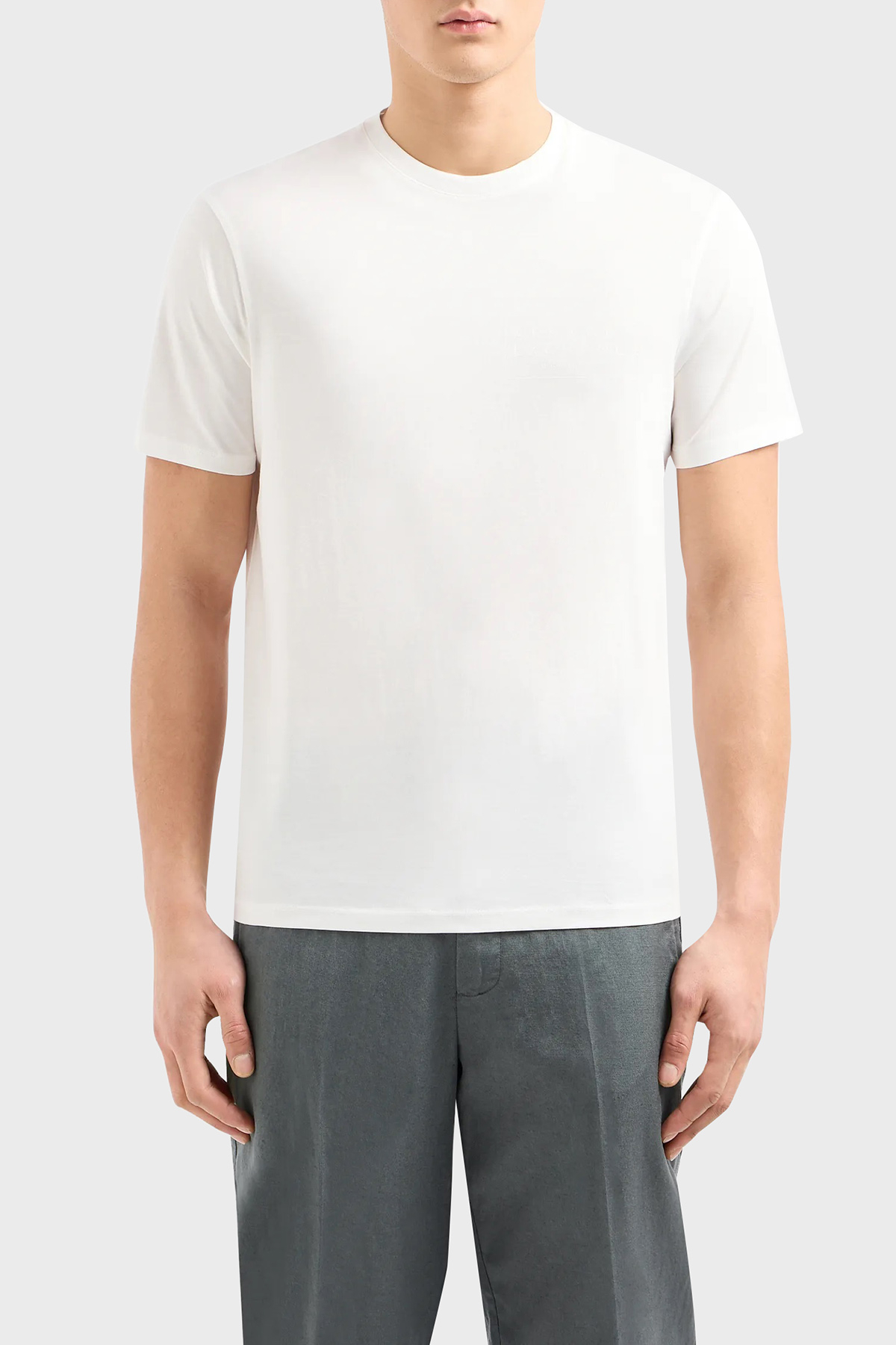 Armani Exchange Pamuklu Regular Fit Bisiklet Yaka Erkek T Shirt 3DZTJH ZJ9AZ 1116 BEYAZ