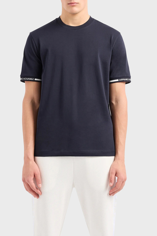 Armani Exchange Pamuklu Regular Fit Bisiklet Yaka Erkek T Shirt 3DZTLR ZJLFZ 1583 LACİVERT - Armani Exchange