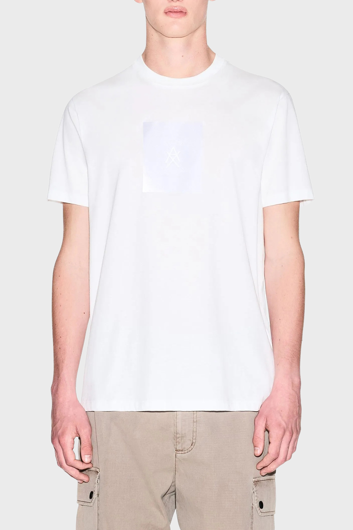 Armani Exchange Pamuklu Regular Fit Bisiklet Yaka Erkek T Shirt XM002213 AF10356 U0009 BEYAZ