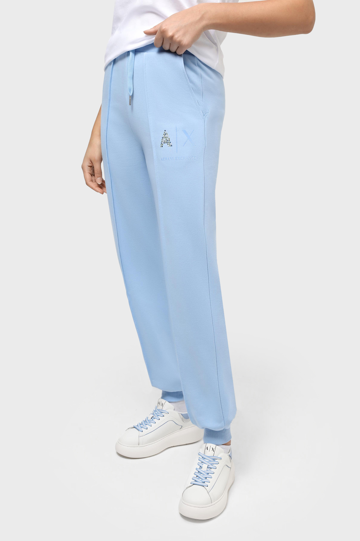 Armani Exchange Pamuklu Regular Fit Jogger Kadın Pantolon 3DYP75 YJFEZ 15DD MAVİ