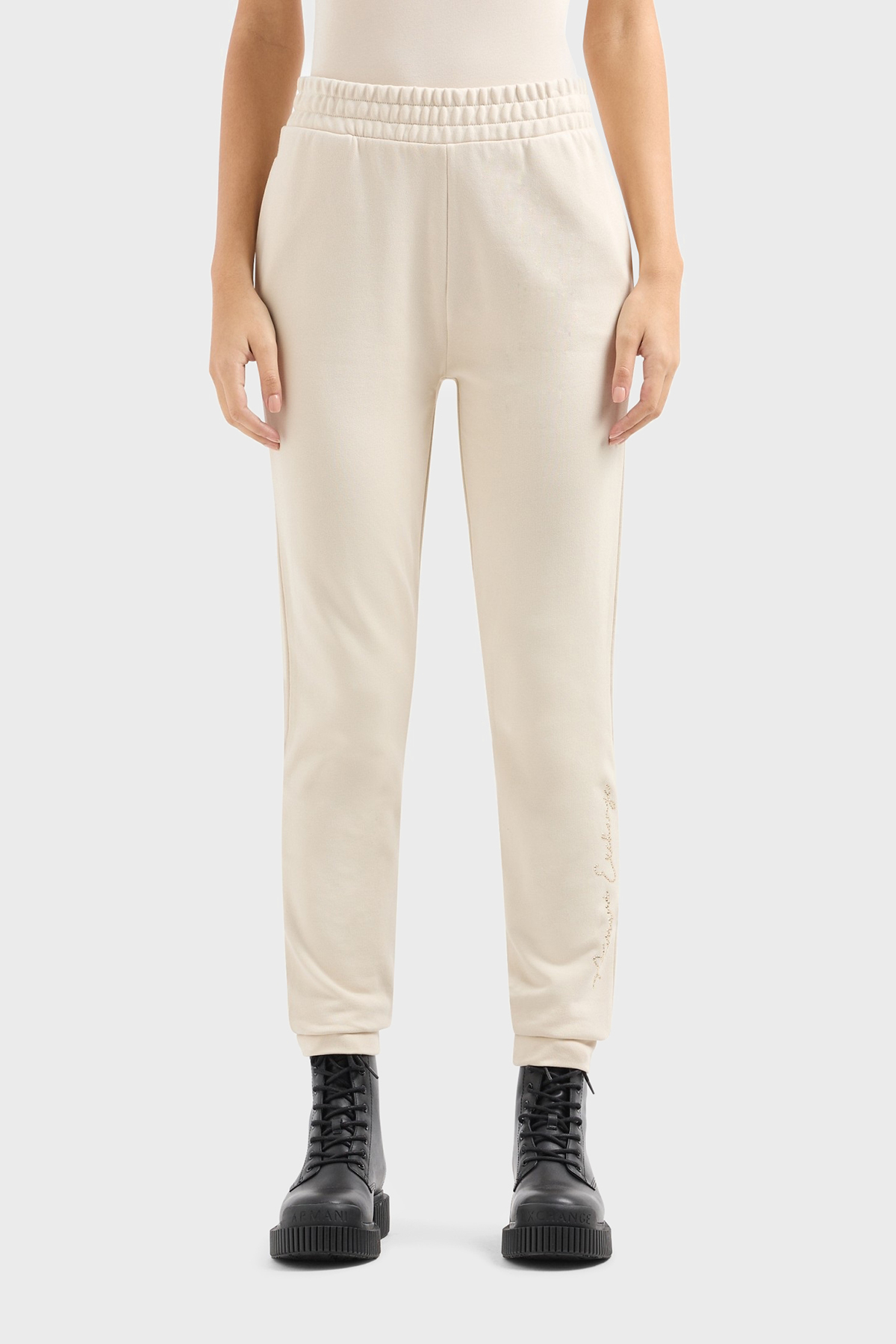 Armani Exchange Pamuklu Regular Fit Jogger Spor Kadın Pantolon 3DYP76 YJFFZ 1787 BEJ