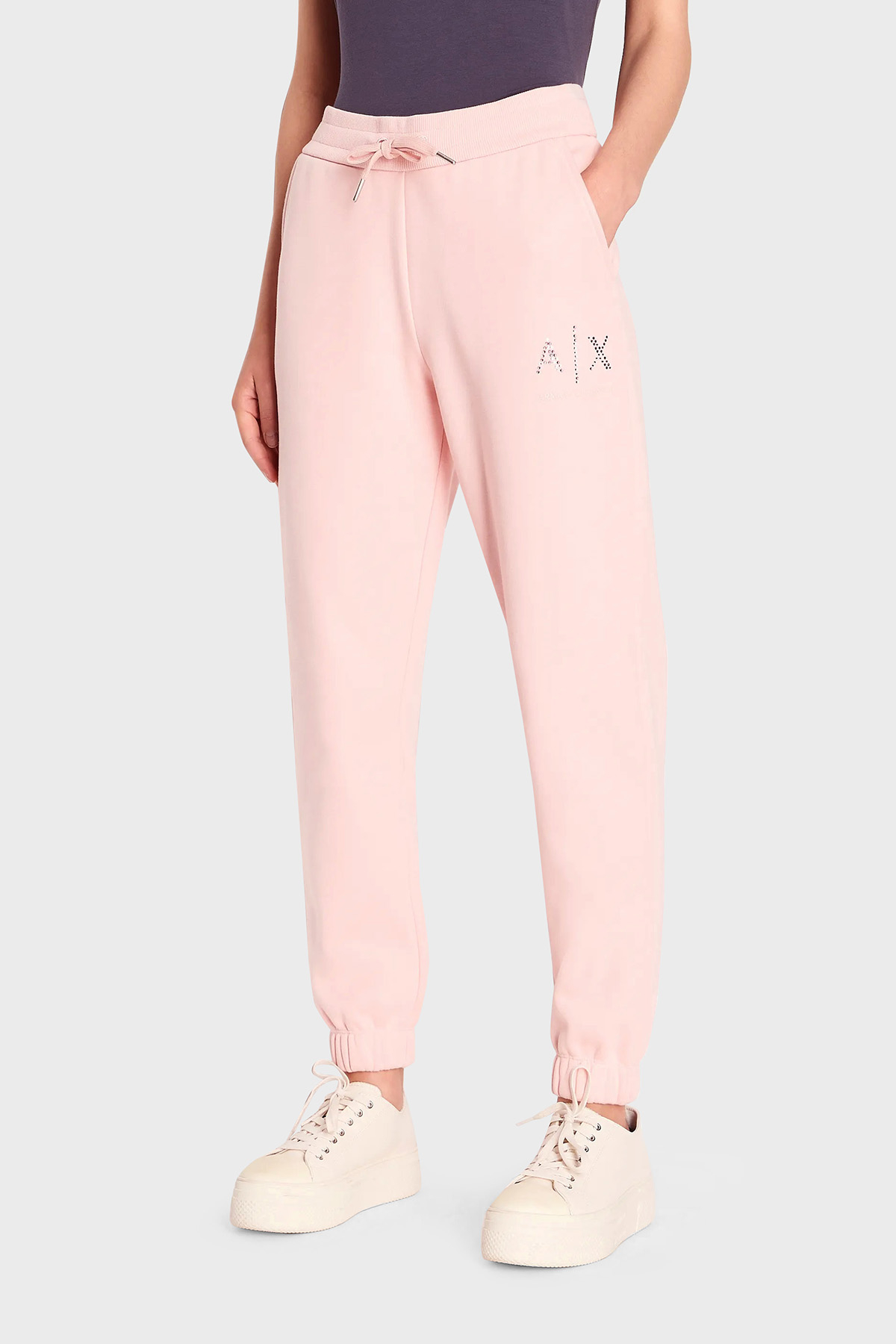 Armani Exchange Pamuklu Regular Fit Jogger Spor Kadın Pantolon 6RYP94 YJEFZ 7415 PEMBE