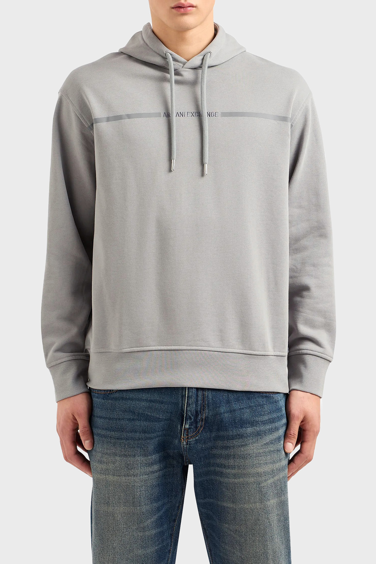 Armani Exchange Pamuklu Regular Fit Kapüşonlu Erkek Sweat 3DZMLF ZJ4XZ 1996 GRİ